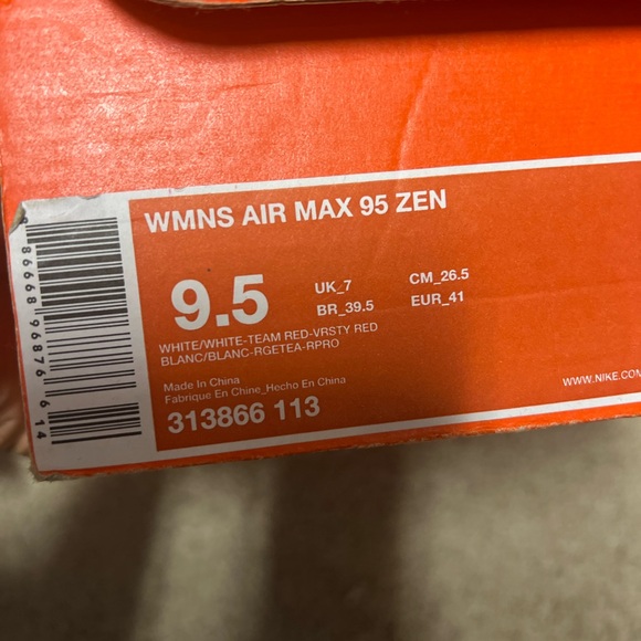 Nike Red and White Women's Shoes - Picture 2 of 3